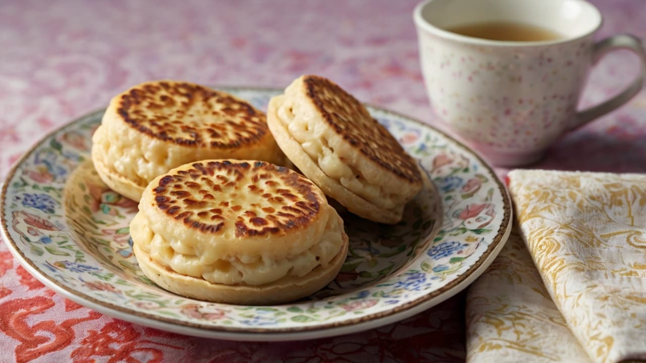 Britische Crumpets zur Teezeit